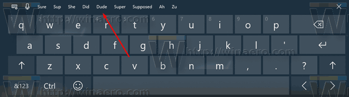 Zakázat období po dvojnásobném mezerníku pro dotykovou klávesnici ve Windows 10