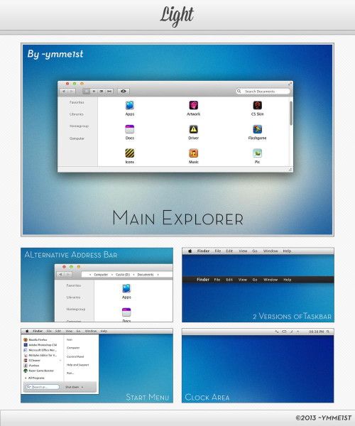 Windows 7 için Visual Style Light