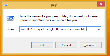 Windows8.1およびWindows8で環境変数をすばやく編集する方法