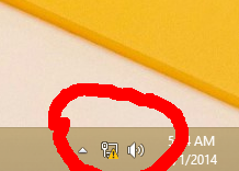 Désactivez le panneau d'avertissement jaune de l'icône de réseau dans la barre des tâches Windows