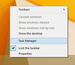 Kõik võimalused tegumihalduri avamiseks operatsioonisüsteemides Windows 8.1 ja Windows 8