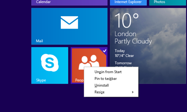 Kuinka kiinnittää nykyaikaiset Store-sovellukset tehtäväpalkkiin Windows 8.1 Update 1: ssä