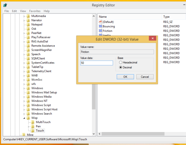 Tweak ang ugnayan ng pag-scroll sa alitan upang mapabilis ang pag-scroll sa Windows 8