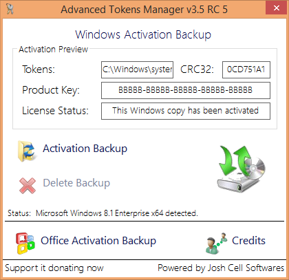 Com fer còpies de seguretat i restaurar l’activació per a Windows 8.1, Windows 8, Windows 7 i Windows Vista