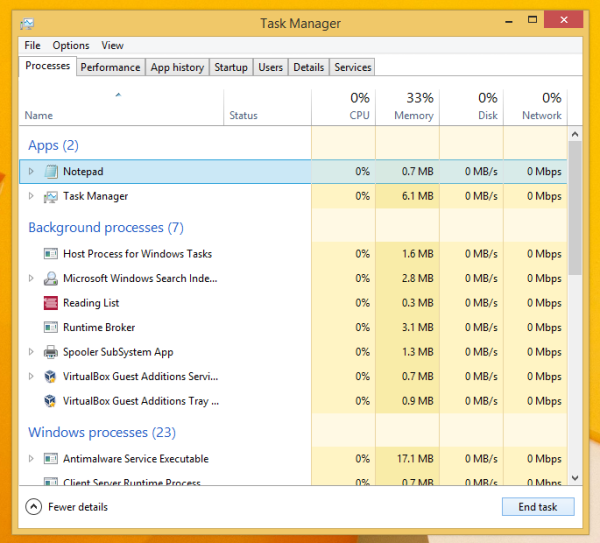 Comment terminer rapidement un processus avec le Gestionnaire des tâches dans Windows 8