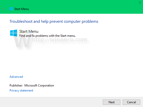 Fix Start-menuen i Windows 10 med et enkelt klik