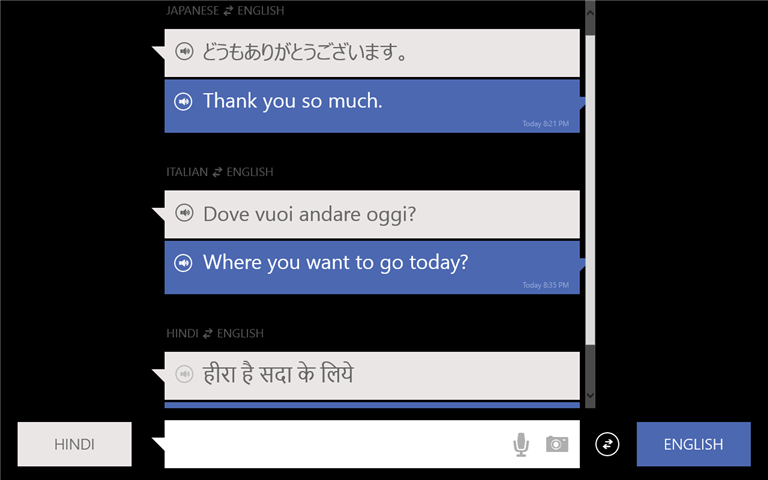 Tulkojiet tekstu bezsaistē un no citām valodām, izmantojot Bing Translator programmu Windows