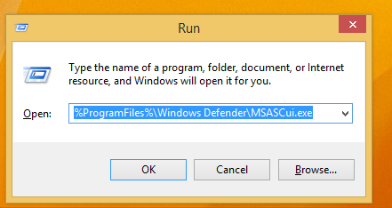 ونڈوز 8 میں سیدھے ونڈوز ڈیفنڈر کو کیسے چلائیں یا اس پر عمل درآمد کیلئے شارٹ کٹ بنائیں