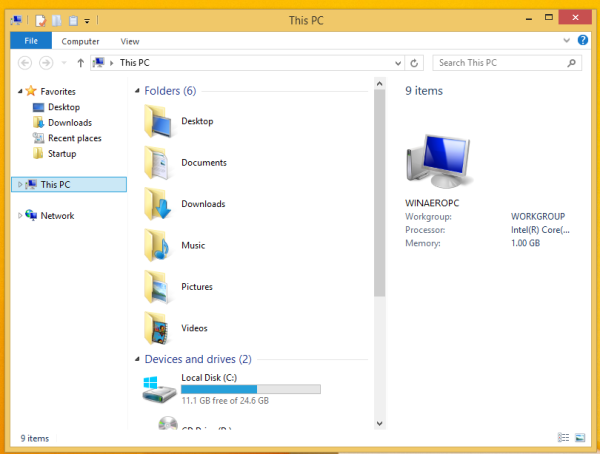Alle måder at skjule eller vise Explorer Ribbon i Windows 8