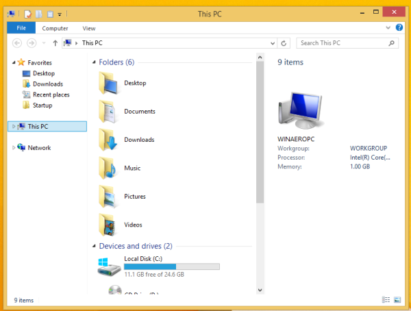 Todas las formas de ocultar o mostrar la cinta del explorador en Windows 8