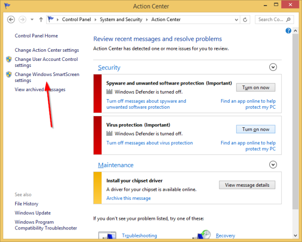 Como desativar o Windows SmartScreen no Windows 8.1