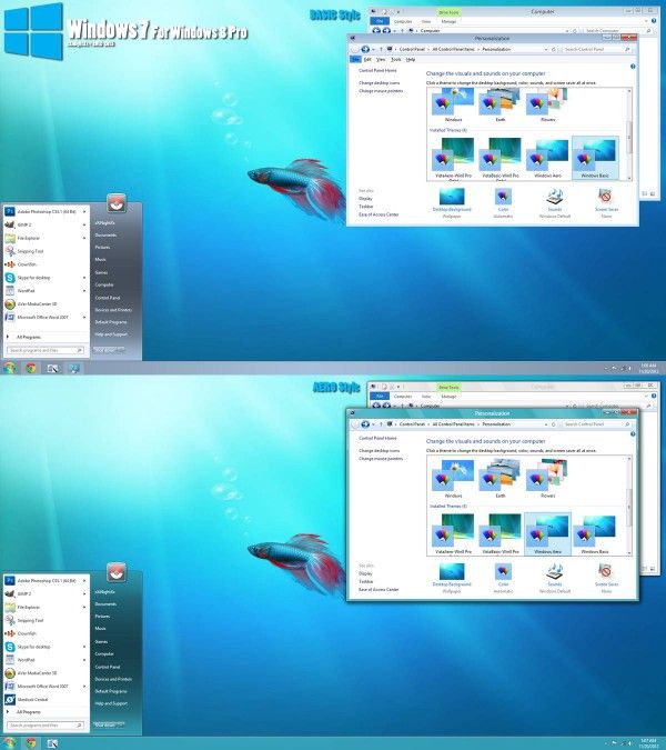 พอร์ต Windows 7 VS สำหรับ Windows 8