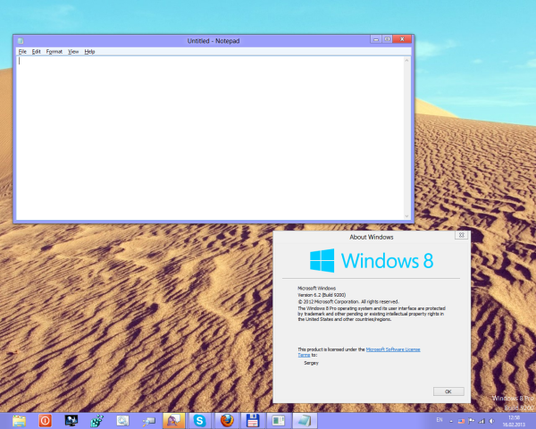 ธีม Windows 8 Release Preview สำหรับ Windows 8 RTM