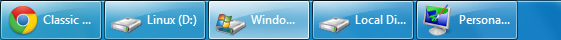 Tornar a janela ativa mais visível na barra de tarefas do Windows com aparência de botão pressionado