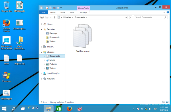 Setel ulang tampilan Perpustakaan ke default di Windows 10, Windows 8 dan Windows 7