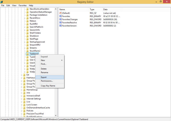 Cómo hacer una copia de seguridad y restaurar aplicaciones ancladas en la barra de tareas en Windows 8 y Windows 7