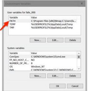 Comment définir des variables d'environnement dans Windows 10