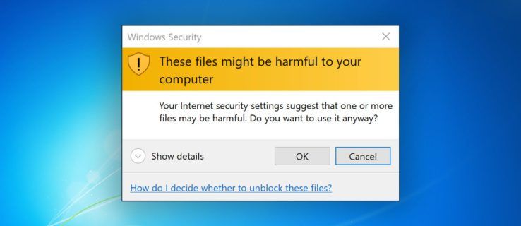 Hur du inaktiverar varningen ”Dessa filer kan vara skadliga för din dator”