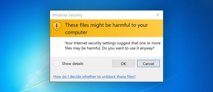 कैसे निष्क्रिय करें 'ये फ़ाइलें आपके कंप्यूटर के लिए हानिकारक हो सकती हैं' चेतावनी