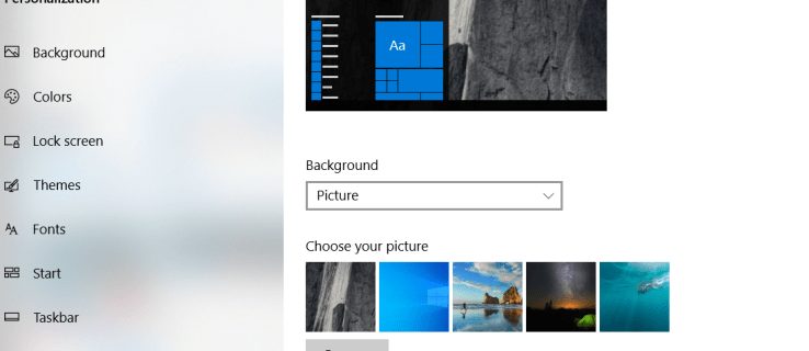 Windows 10 -työpöydän mukauttaminen