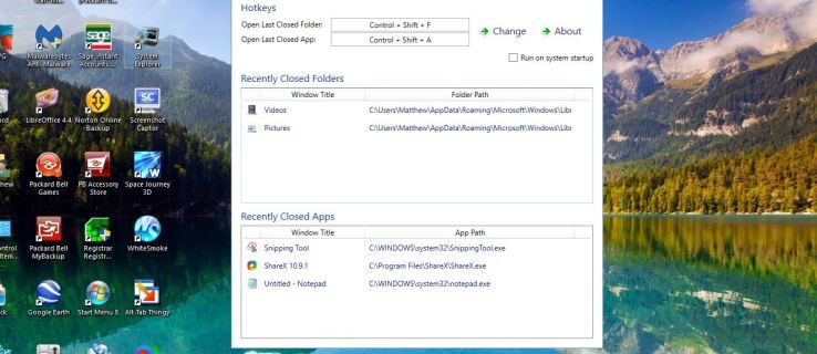 So öffnen Sie kürzlich geschlossene Programme und Ordner mit Hotkeys erneut