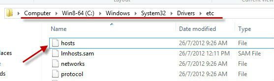 Správa súboru Hosts v systéme Windows 10