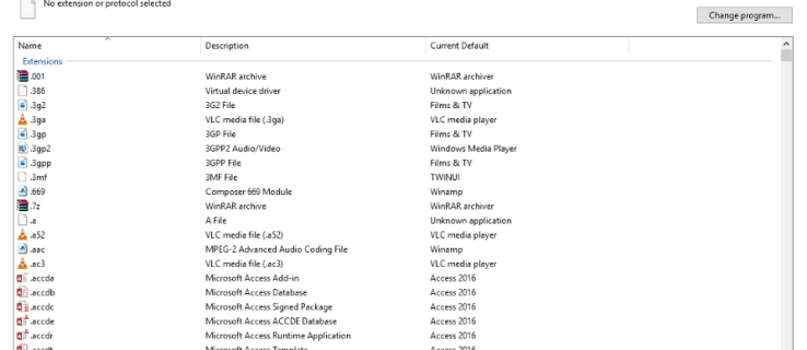 Jak přiřadit typy souborů k programům v systému Windows 10