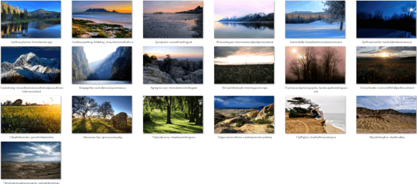 Natural Landscapes-Thema für Windows 10, Windows 8 und Windows 7