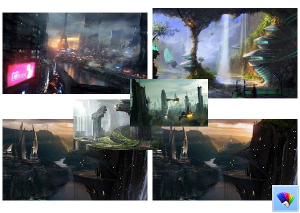 „Sci Fi Cities“ tema, skirta „Windows 8“