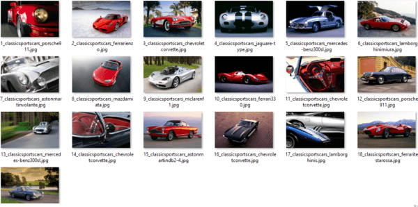 Klassisches Sportwagen-Thema für Windows 10, 8 und 7