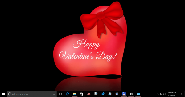 Ystävänpäivä-teema Windows 10: lle, Windows 8: lle ja Windows 7: lle