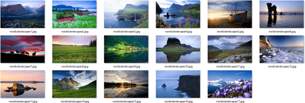 Download het thema Nordic Landscapes voor Windows 10, 8 en 7