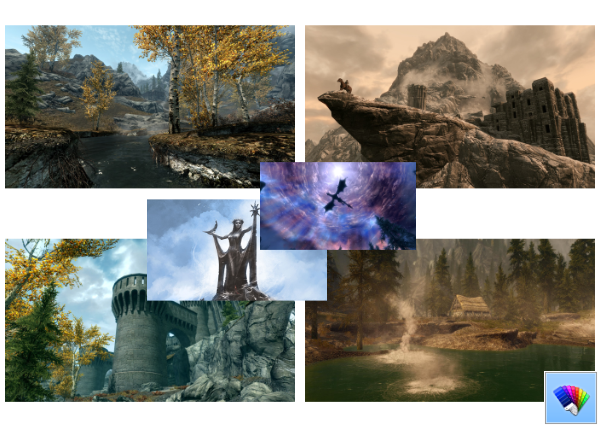 Skyrim-tema for Windows 8