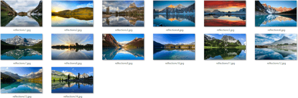 Reflections-thema voor Windows 10, 8 en 7