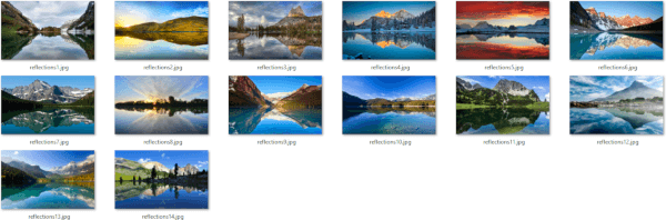 విండోస్ 10, 8 మరియు 7 కోసం రిఫ్లెక్షన్స్ థీమ్