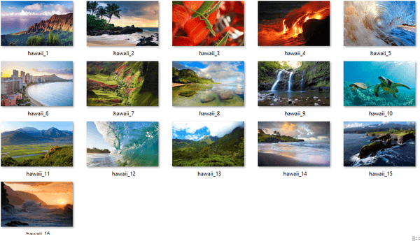 Muat turun tema Hawaii untuk Windows 10, 8 dan 7