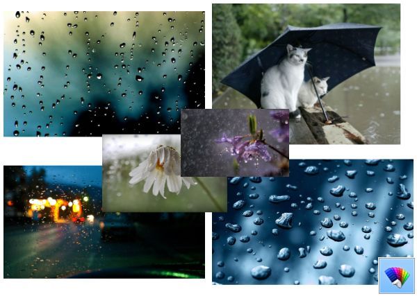 विंडोज 8 के लिए बरसात के दिनों की थीम