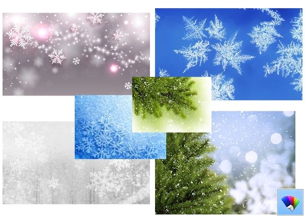 Snowflakes tema til Windows 8