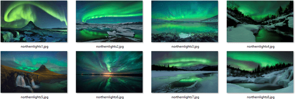 ธีม Aurora Borealis สำหรับ Windows 10, 8 และ 7