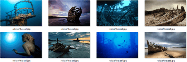 ธีม Relics of the Sea สำหรับ Windows 10, 8 และ 7