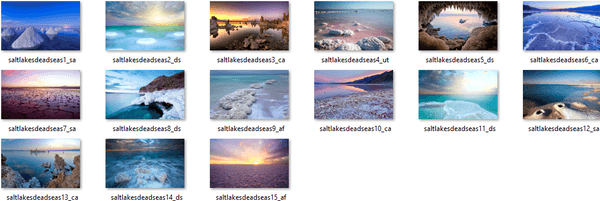 Zoutmeren en Dode Zee-thema voor Windows 10, 8 en 7