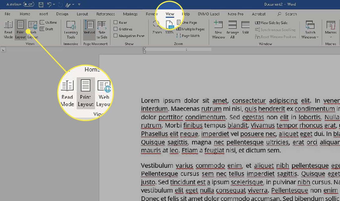 Bagaimana untuk Menunjukkan Pembaris dalam Word