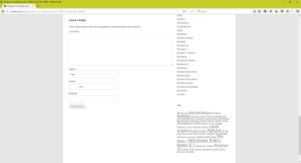 Spostare il campo di testo del commento in basso in WordPress 4.4